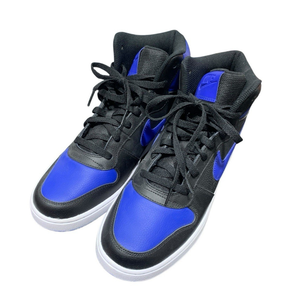 Nike Men's Ebernon Mid Sneaker Shoes Black‎ Game Royal White Size 11 AQ1773 001